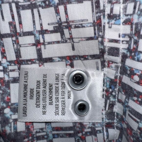 Robert Graham Kirkley Classic Fit Shirt 2XL Abstract Grid Pattern Flip Cuffs - Picture 11 of 16